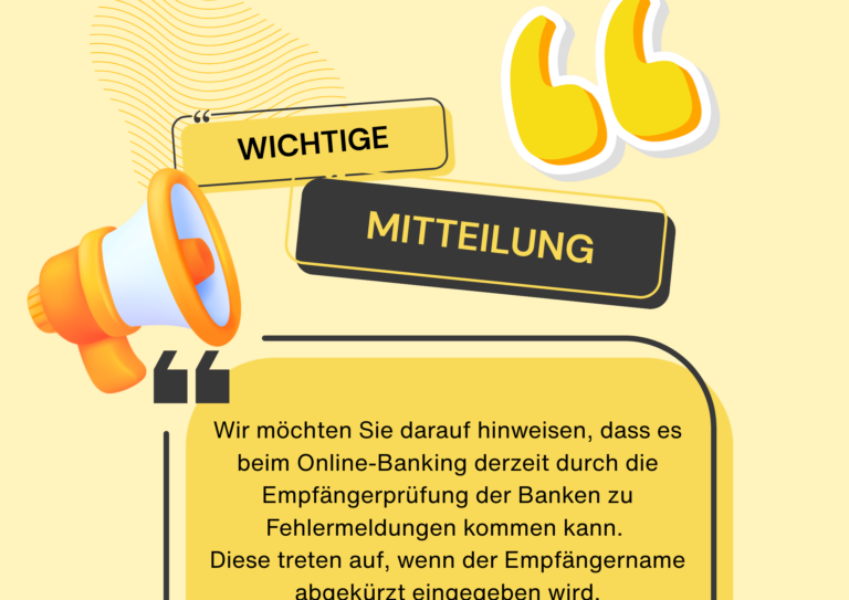 Wichtige Mitteilung!